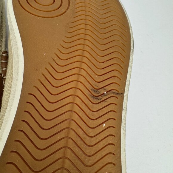 Cole Haan Beige Canvas Nantucket Penny Loafer Brown Leather Detail Men's Sz 10 M - Picture 8 of 10